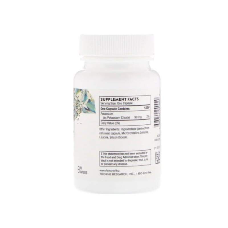 Мікроелемент Калій Thorne Research Potassium Citrate 90 Veg Caps