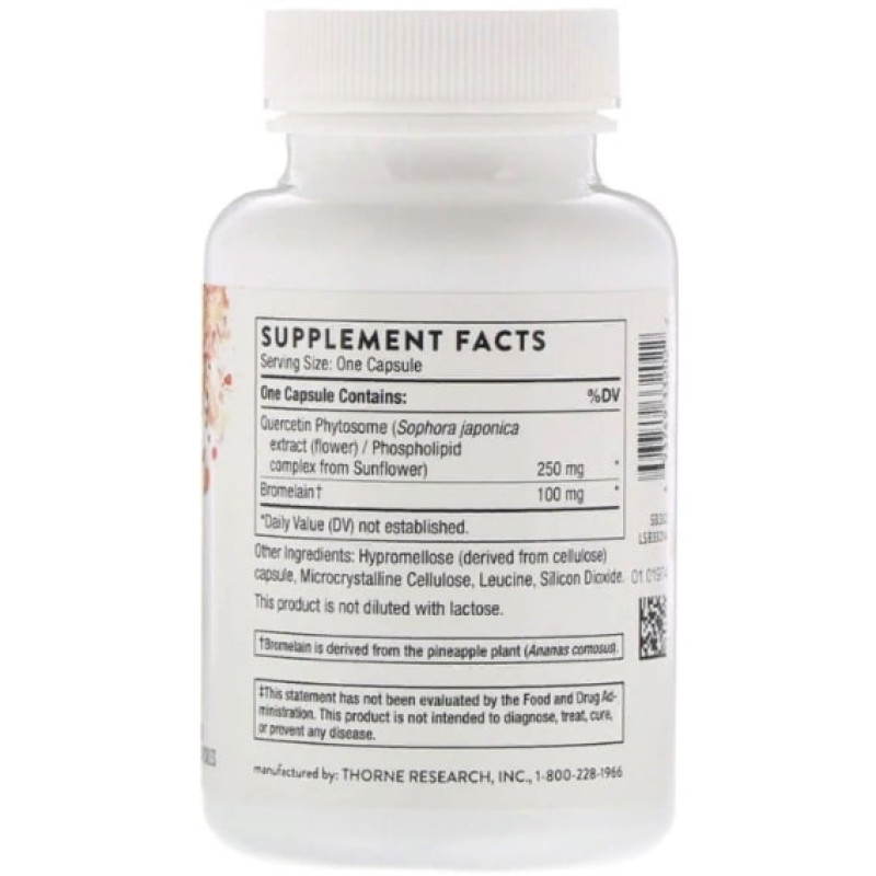 Кверцетин Thorne Research Quercenase 60 Caps THR-33202