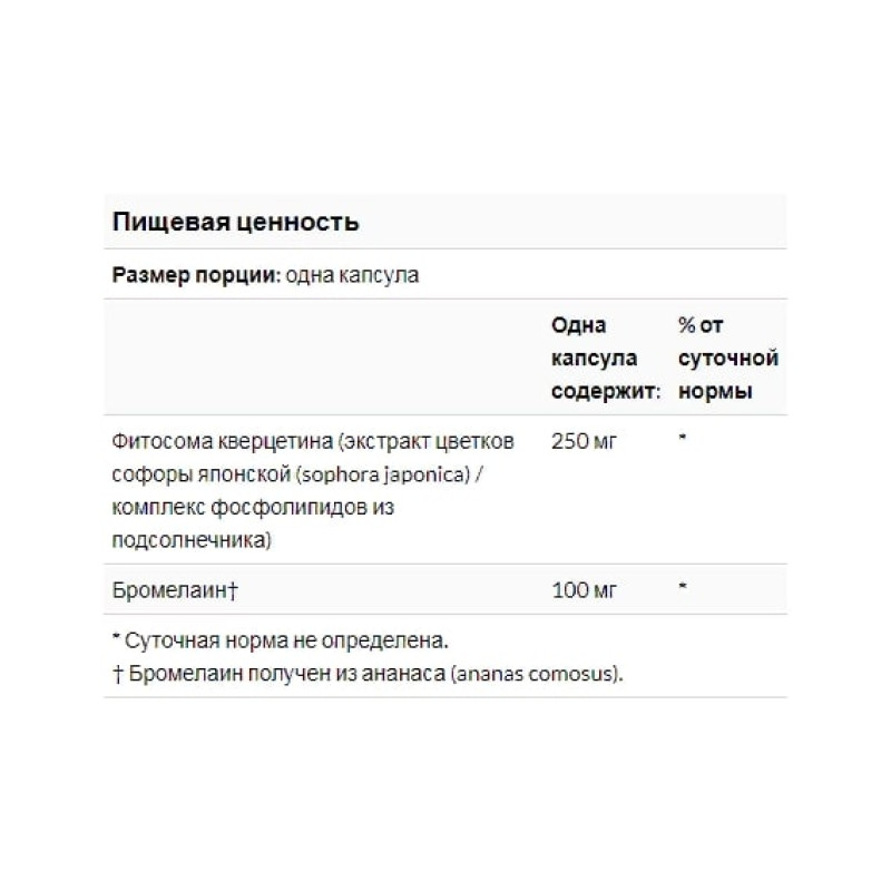 Кверцетин Thorne Research Quercenase 60 Caps THR-33202