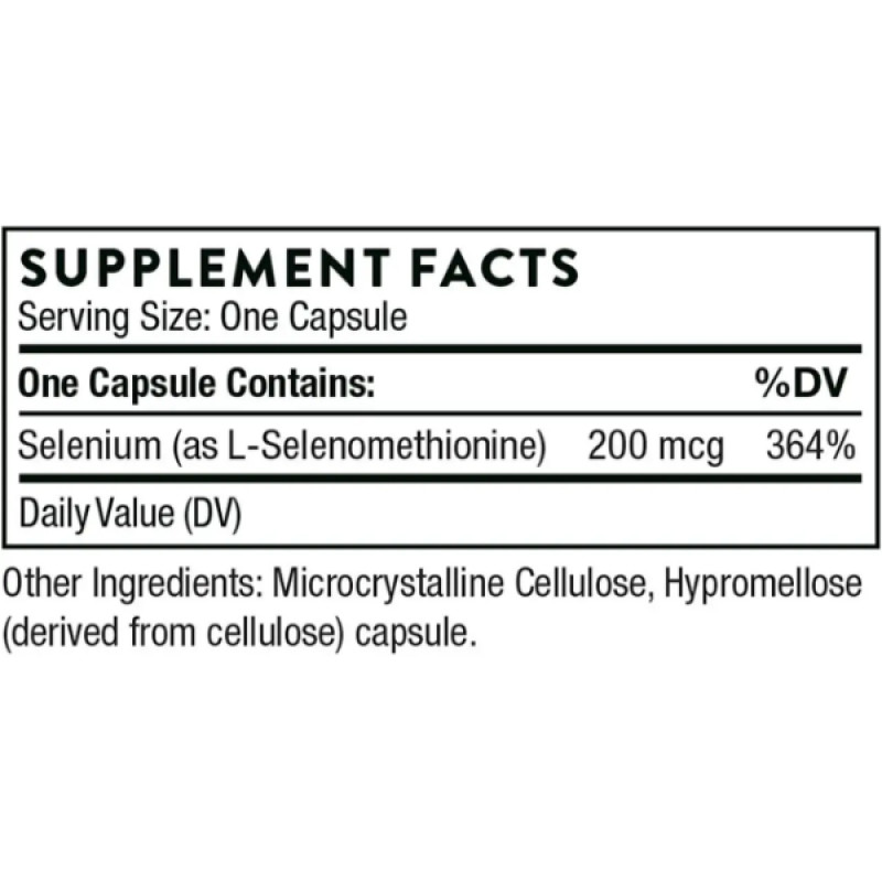 Селен Thorne Research Selenomethionine 60 Caps