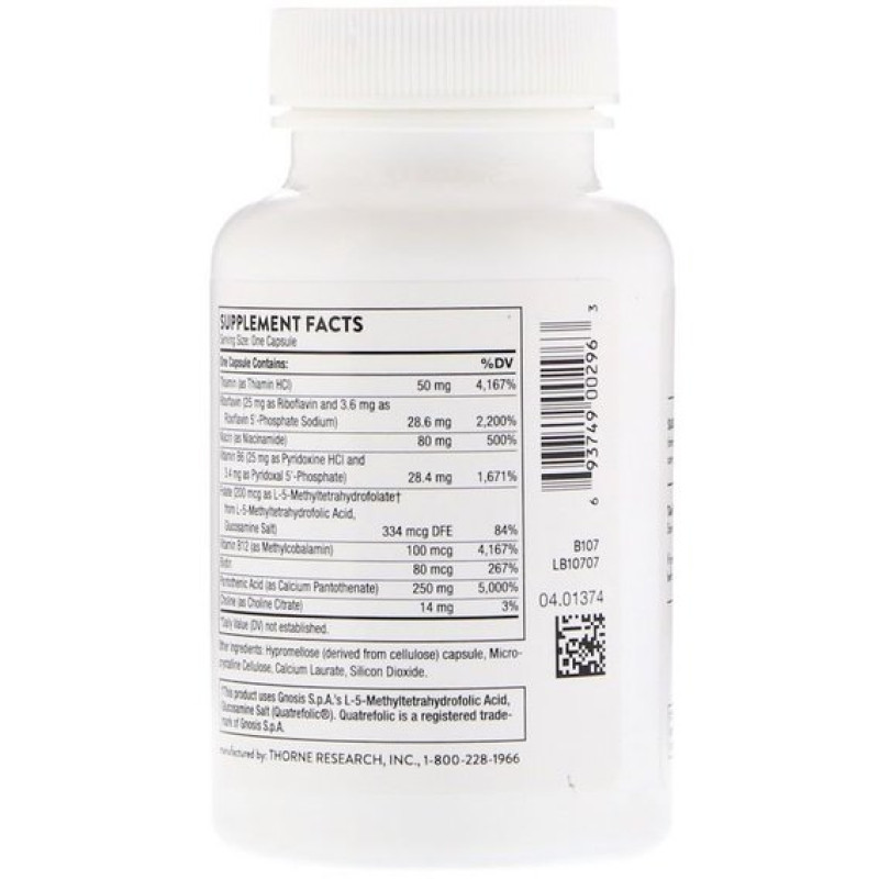 В комплекс Thorne Research Stress B-Complex 60 Veg Caps