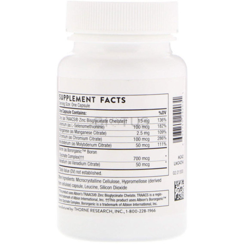 Мультимінеральний комплекс Thorne Research Trace Minerals 90 Veg Caps