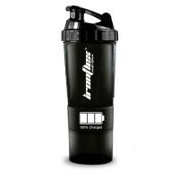 Шейкер IronFlex Spider Bottle 100% Charged 500 ml+ 2 Container's Black