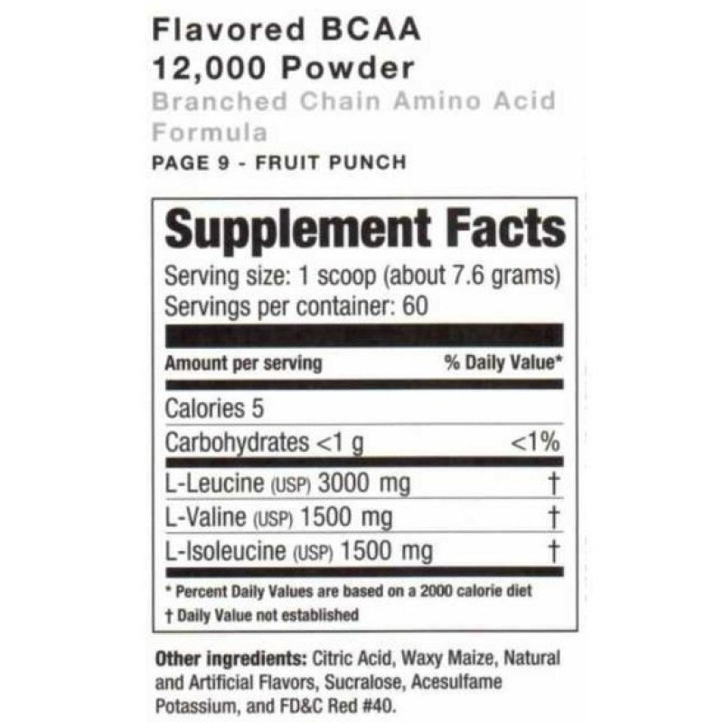 Амінокислота BCAA для спорту Ultimate Nutrition Flavored BCAA 12,000 Powder 457 g /60 servings/ Blue Raspberry