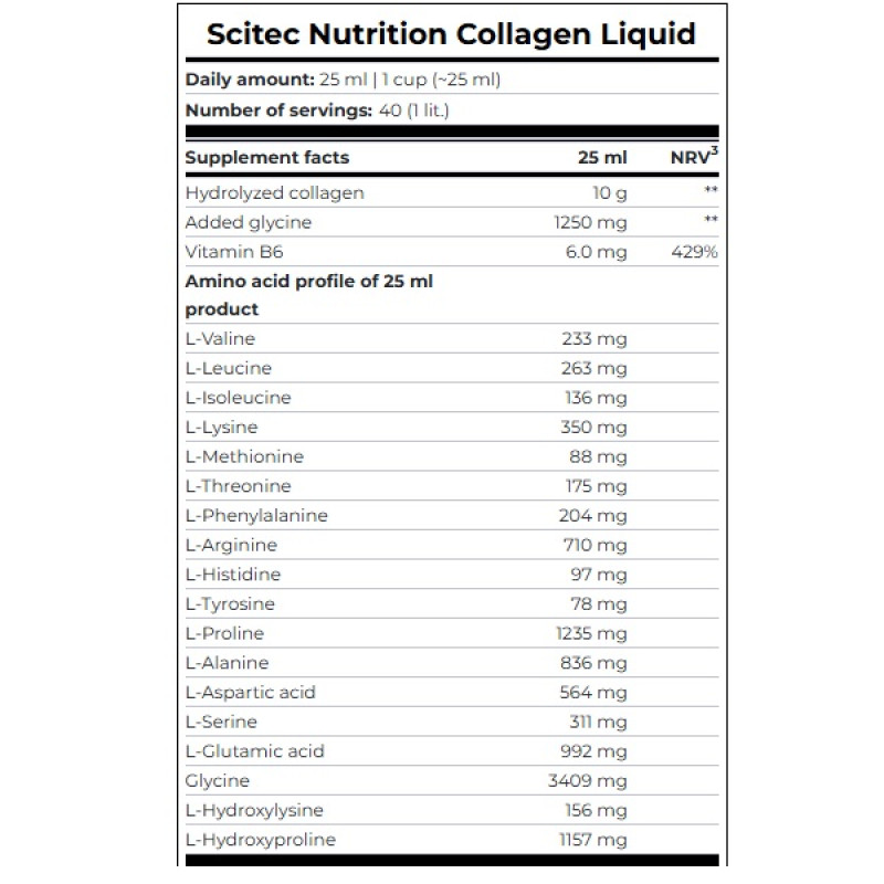 Хондропротектор (для спорту) Scitec Nutrition Collagen Liquid 1000 ml /40 servings/ Wild Berry
