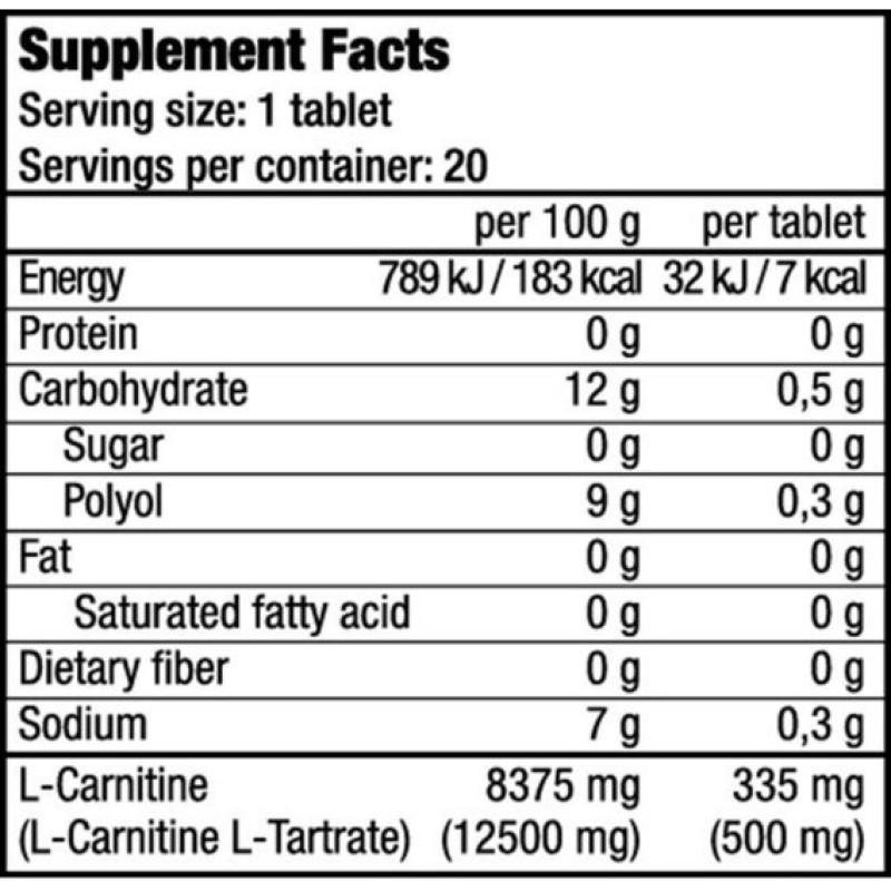 Жироспалювач для спорту BioTechUSA L-Carnitine 20 effervescent tabs Lemon Lime