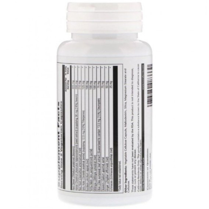 Комплекс для профілактики тиску та кровообігу Solaray Total Cleanse Lymph 60 Veg Caps SOR-08333