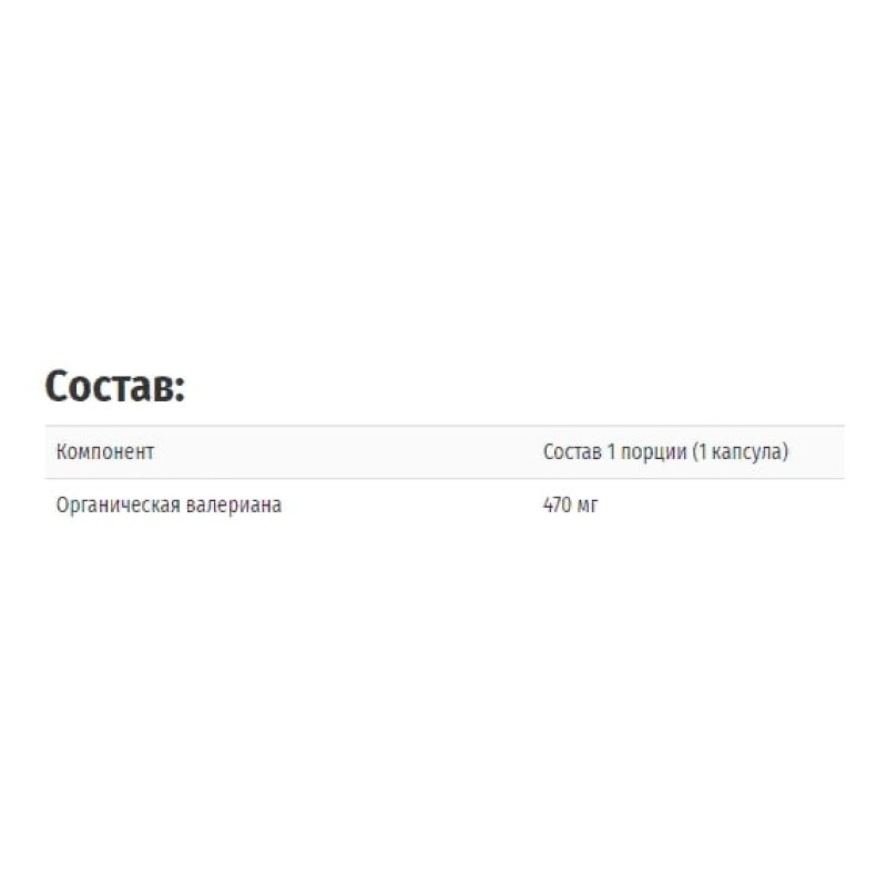 Комплекс для профілактики нервової системи Solaray Valerian 100 Veg Caps SOR-01630
