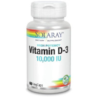 Витамин D Solaray Vitamin D-3, 10000 IU 60 Veg Caps SOR75250