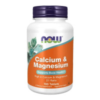 Микроэлемент Кальций NOW Foods Calcium & Magnesium, 500/250 mg 100 Tabs