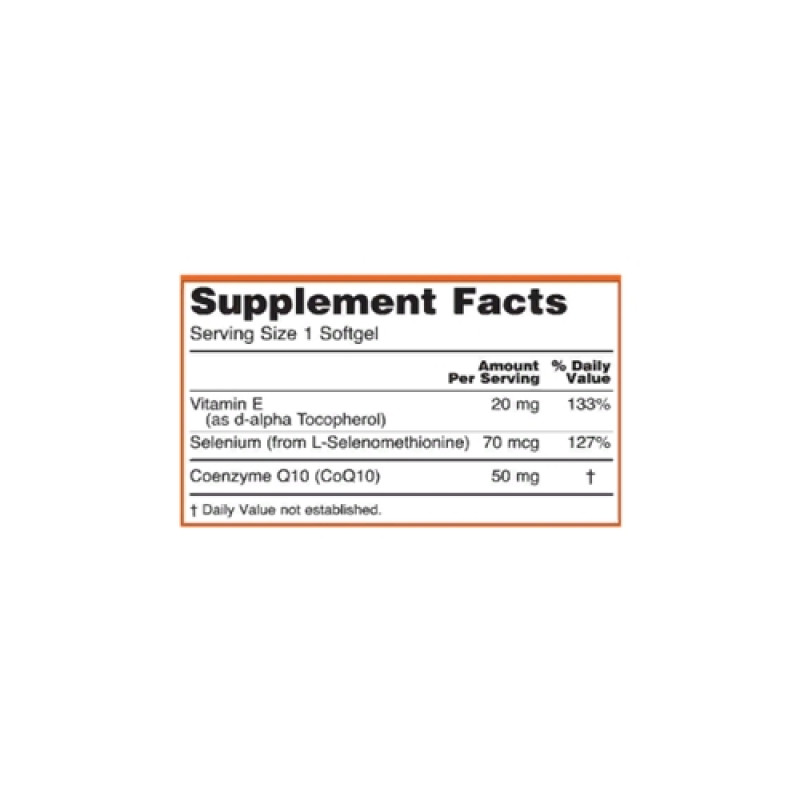 Коензим NOW Foods CoQ10 50 mg 50 Softgels