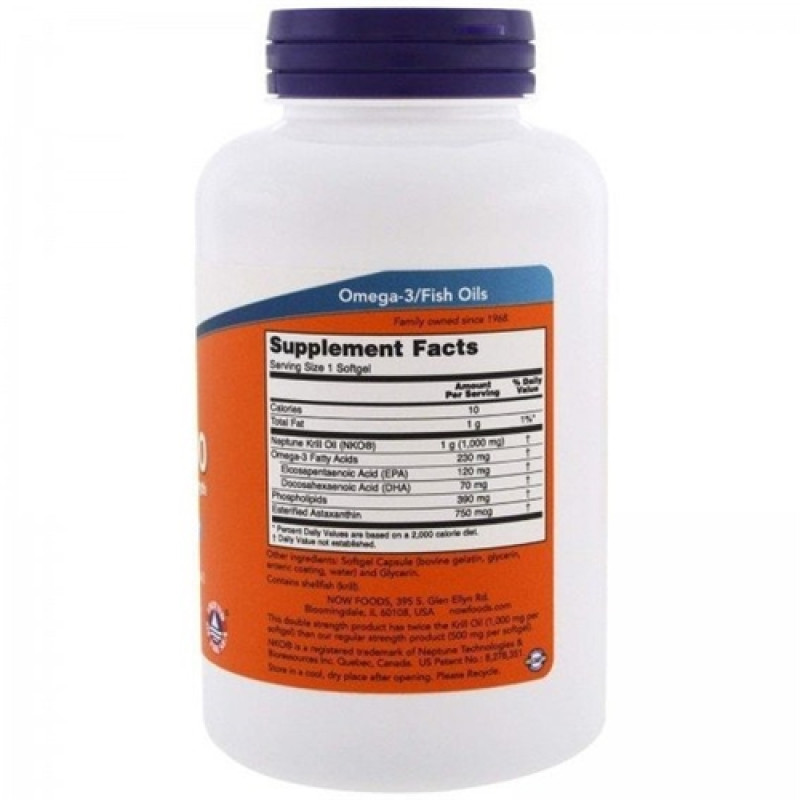 Масло криля NOW Foods Neptune Krill Oil 1000 mg 120 Softgels