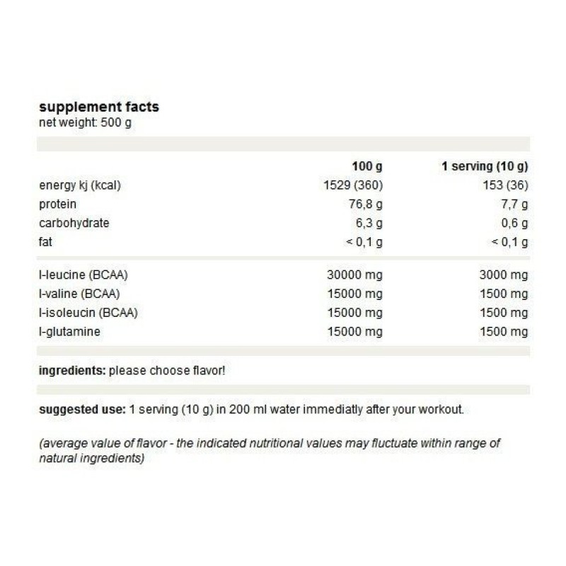Амінокислота BCAA для спорту Weider Premium BCAA Powder 500 g /50 servings/ Cherry Coconut