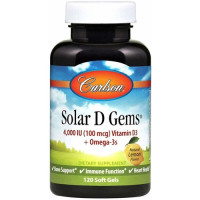 Вітамін D Carlson Labs Solar D Gems 4000 IU 120 Soft Gels