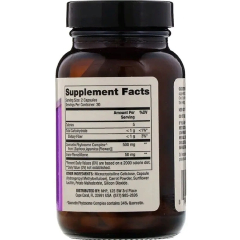 Кверцетін Dr. Mercola Quercetin and Pterostilbene 60 Caps