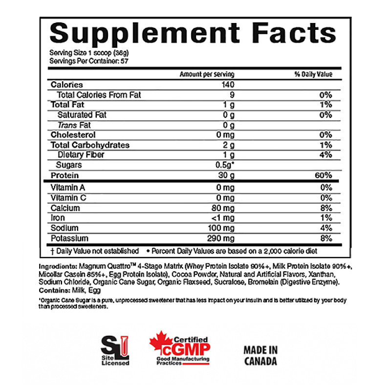Протеїн Magnum Nutraceuticals Quattro 1820 g /50 servings/ Vanilla Ice Cream