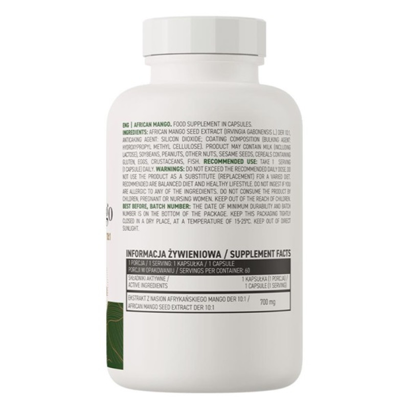 Комплексний жироспалювач OstroVit Vege African Mango 60 Veg Caps