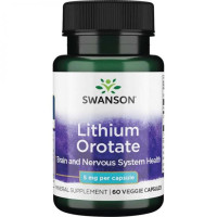 Мікроелемент Літій Swanson Lithium Orotate 5 mg 60 Veg Caps