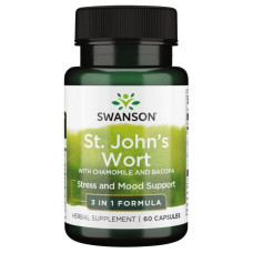 Звіробій Swanson St. John's Wort with Chamomile and Bacopa 60 Caps