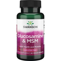 Препарат для суглобів та зв'зок Swanson Ultra Glucosamine & MSM - Shellfish Free 60 Veg Caps