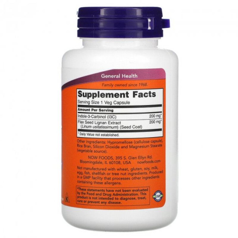 Индол 3 карбинол NOW Foods Indole-3 Carbinol 200 mg 60 Veg Caps
