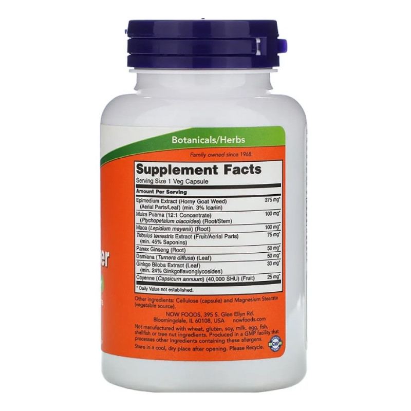 Суміш екстрактів NOW Foods Men's Virility Power 60 Veg Caps