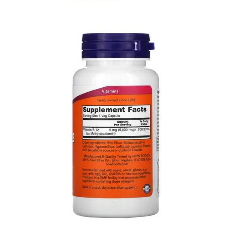 Вітамін Б12 NOW Foods Methyl B-12 5000 mcg 90 Veg Caps