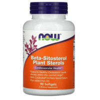 Бета-ситостерол NOW Foods Beta-Sitosterol Plant Sterols 90 Softgels