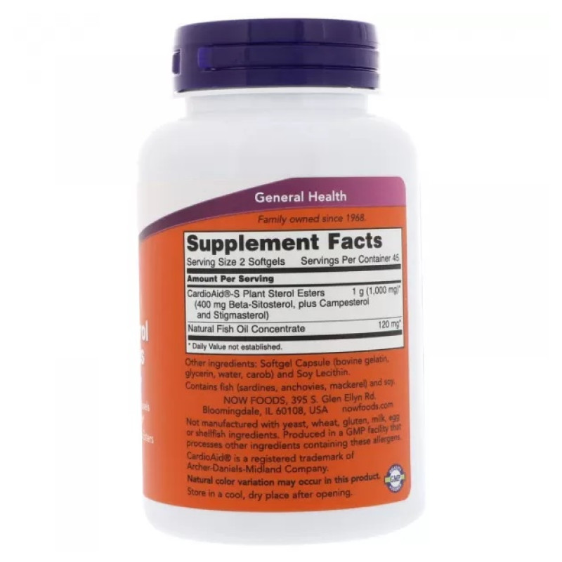 Бета-ситостерол NOW Foods Beta-Sitosterol Plant Sterols 90 Softgels