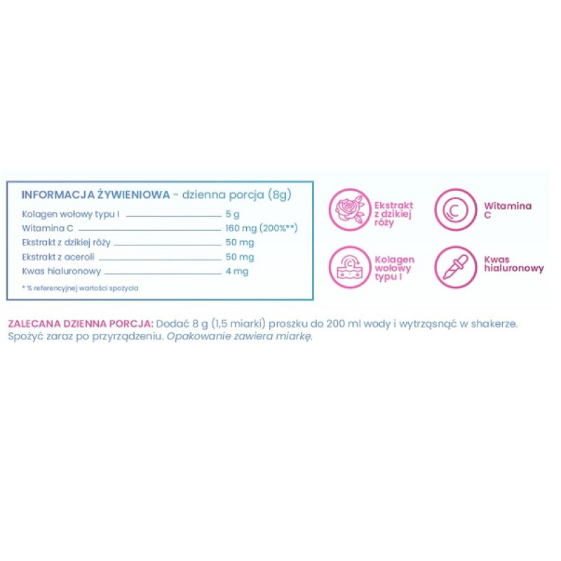 Хондропротектор (для спорту) Activlab Kolagen Beauty 200 g /25 servings/ Strawberry Raspberry