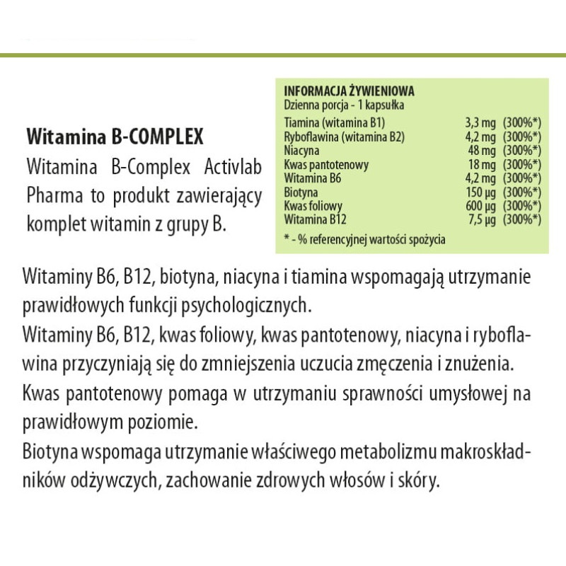 Вітамін B для спорту Activlab Vitamin B-Complex 60 Caps