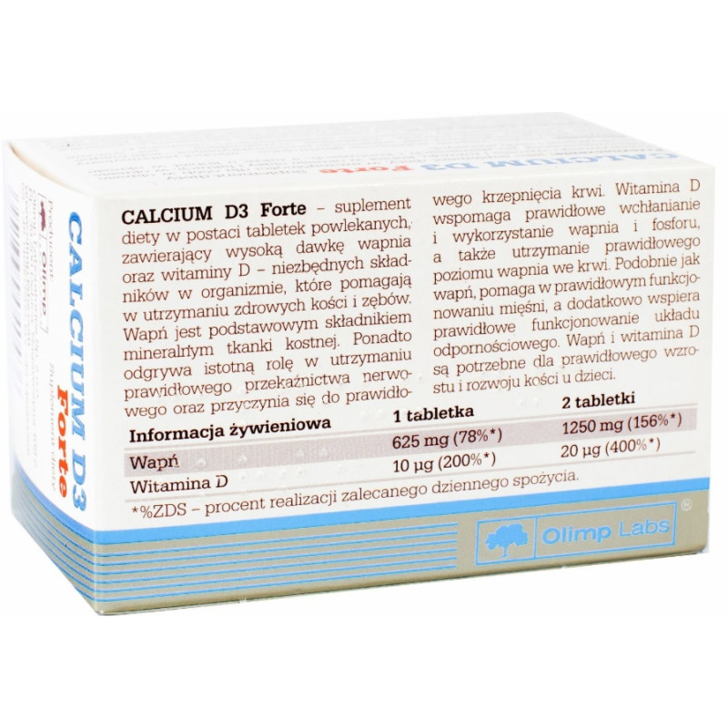 Мікроелемент Кальцій для спорту Olimp Nutrition Calcium D3 Forte 60 Tabs